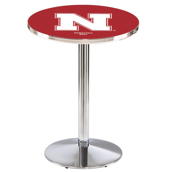 42" Chrome Nebraska Pub Table